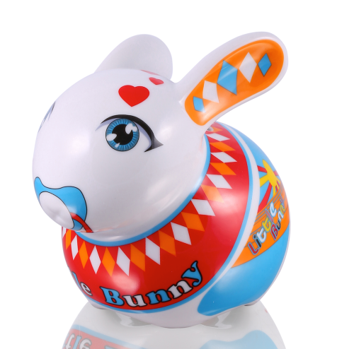 Duża skarbonka z porcelany Królik prezent pudełko