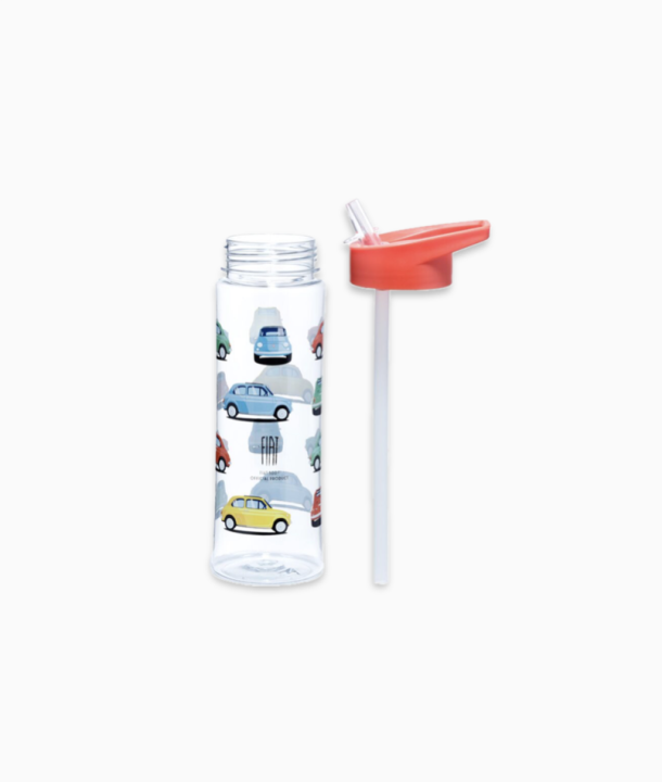 Plastikowa butelka ze słomką Fiat 500 550ml