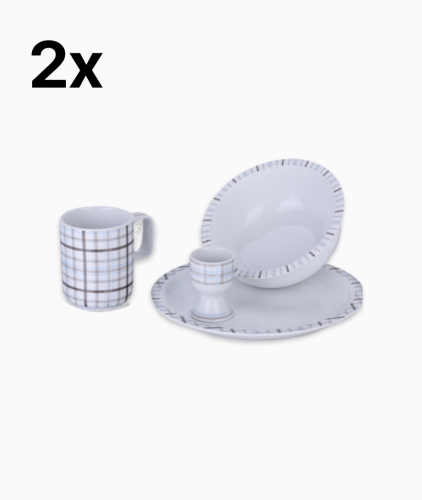 Zastawa porcelanowa, 2 komplety śniadaniowe