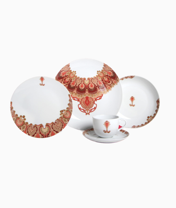 Zastawa stołowa 6os. Empire z porcelany - zmywarkowa