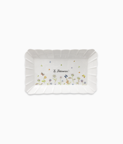 Porcelanowa patera z kwiatami