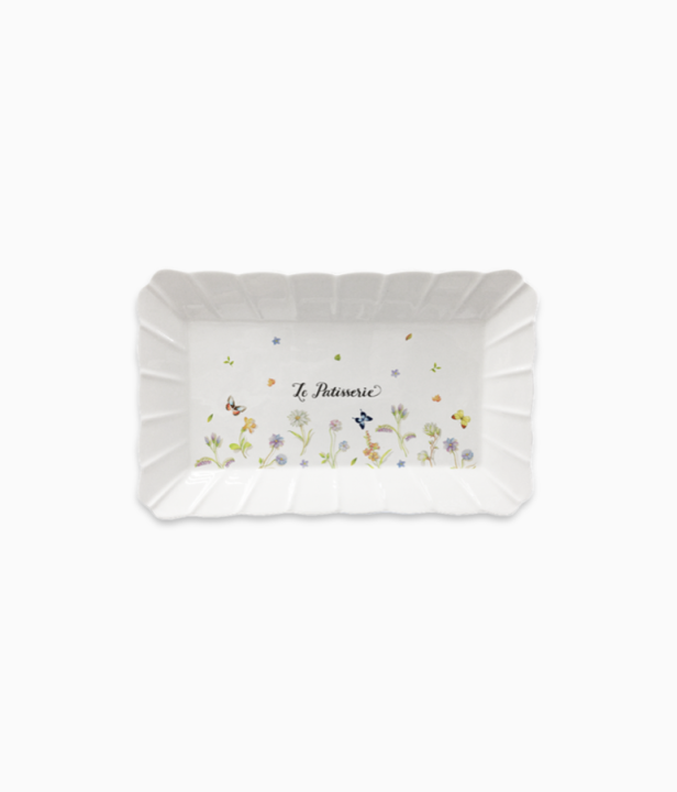 Porcelanowa patera z kwiatami