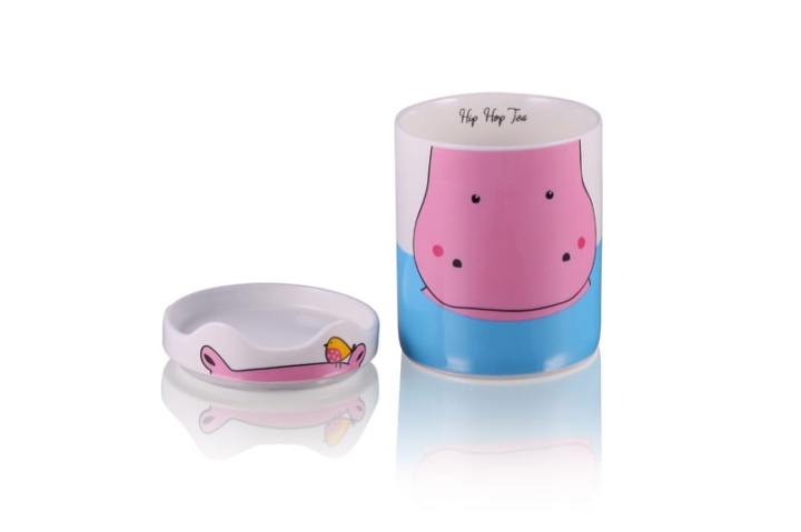 Kubek porcelanowy dla dziecka z hipopotamem
